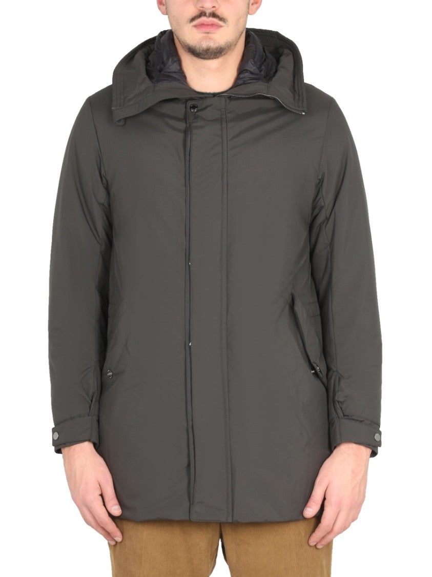 Moorer High Neck Hooded Jacket