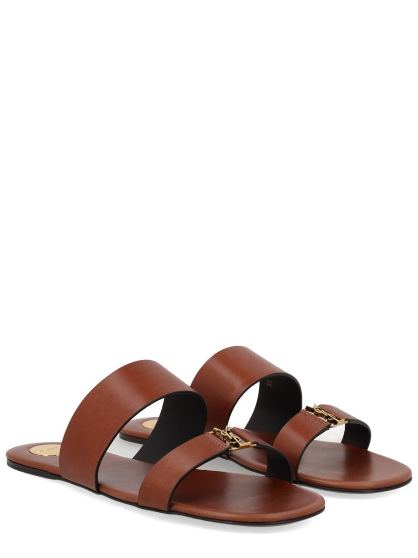 Saint Laurent Babylone Minimalist Leather Sandals