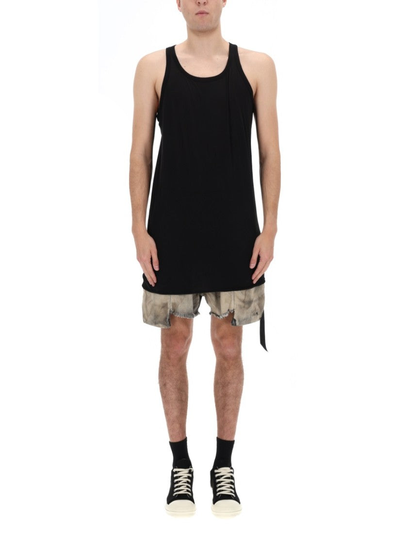Drkshdw By Rick Owens Loose-Fitting Asymmetrical Extended Fabric Tank Top