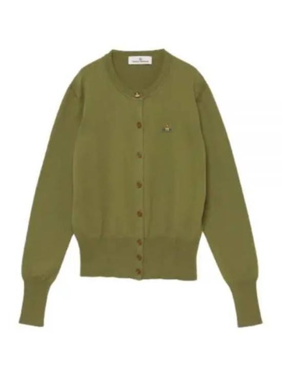 Vivienne Westwood Soft Green Cardigan With Round Neckline
