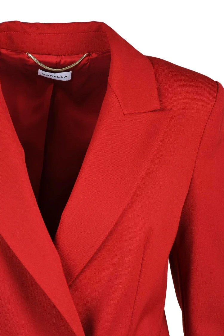 Marella Nuptial Double-Breasted Blazer - Red