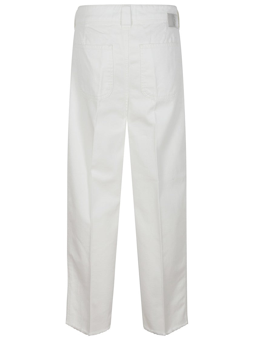 Pt Torino White High-Quality Mia Denim Trousers