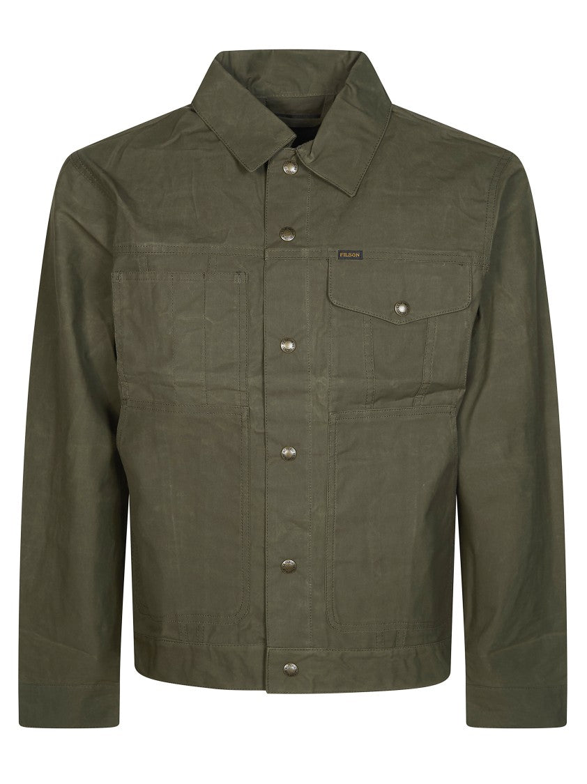 Filson Men Green Cotton Multiple Pockets Jacket