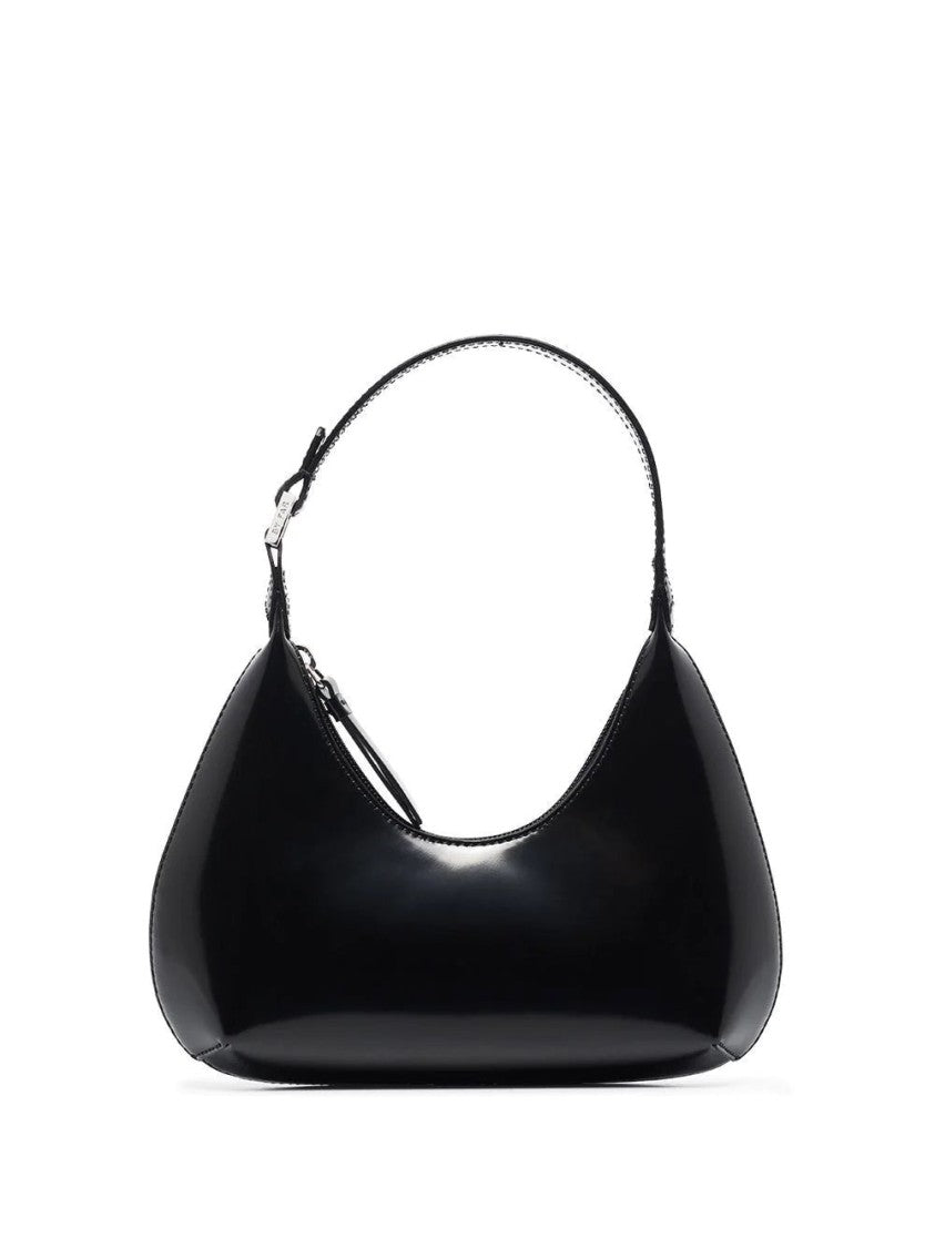 By Far Baby Amber Black Leather Bag
