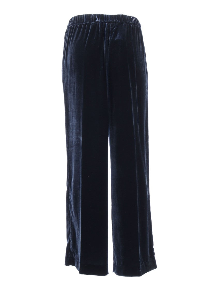 Aspesi Relaxed-Fit Black Long Pants With Elegant Draping