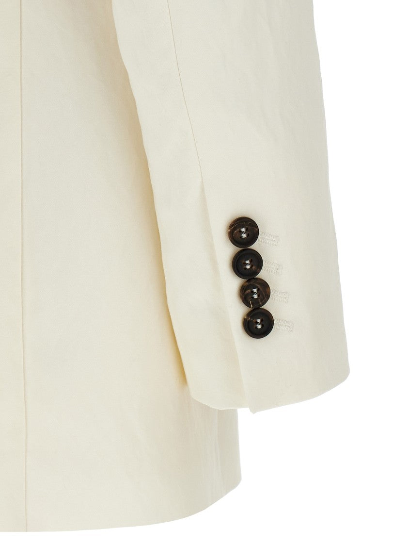 Brunello Cucinelli Double-Breasted Viscose Blend Blazer