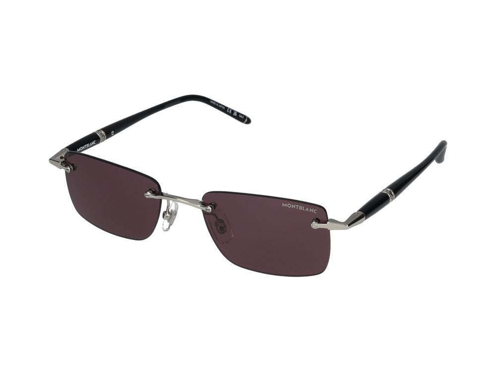 Montblanc Sunglasses Mb0344s 002 Silver Black Violet 54/20/150