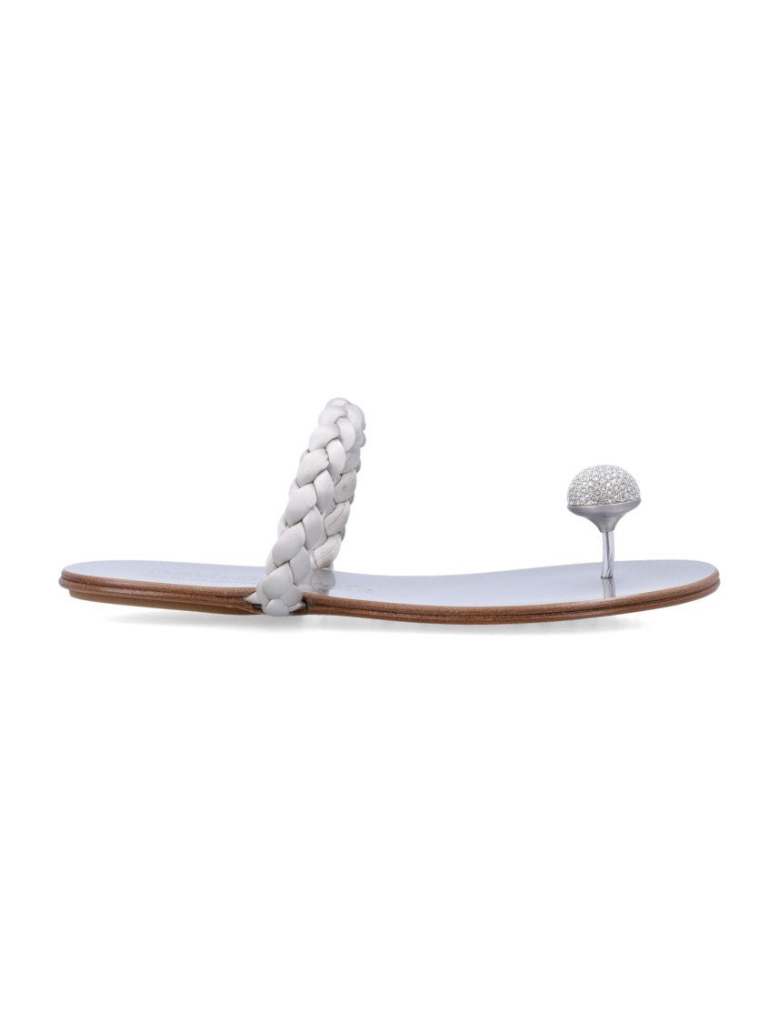 Pedro Garcia White Pipa Sandals