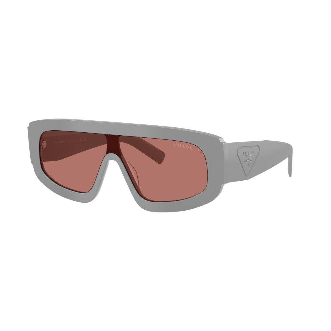 Prada Oversized Rectangular Frame Sunglasses With Triangular Logo Detail