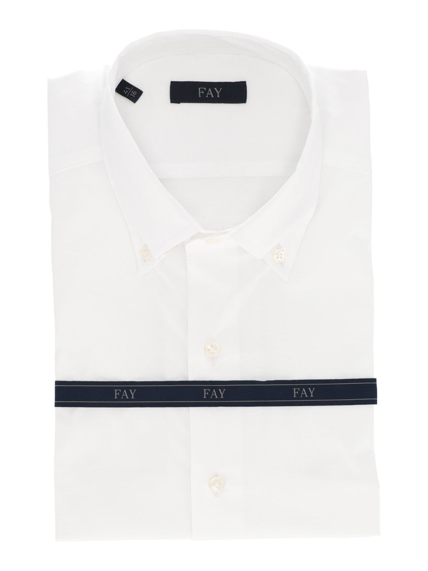 Fay Button Down Stretch Cotton Shirt