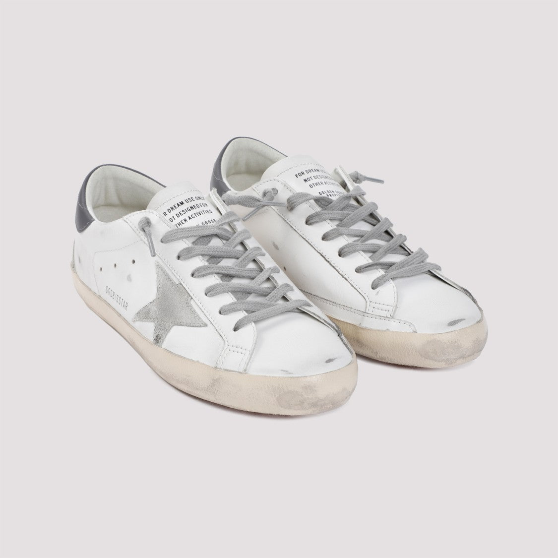 Golden Goose Superstar White Ice Dark Gray Cow Leather Sneakers