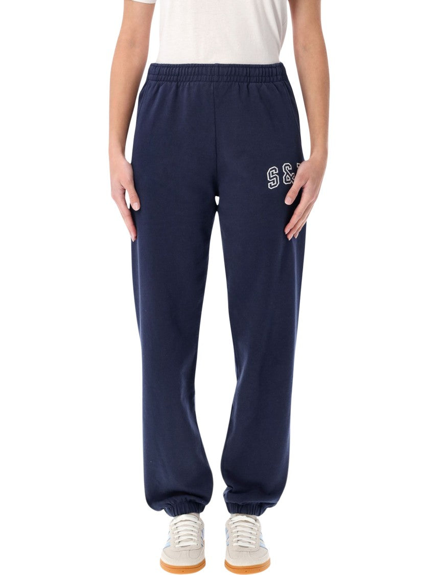Sporty And Rich S&R Ivy Sweatpants In Navy Blue