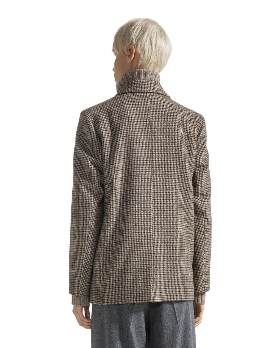 Seventy Single-Breasted Houndstooth Wool-Blend Blazer