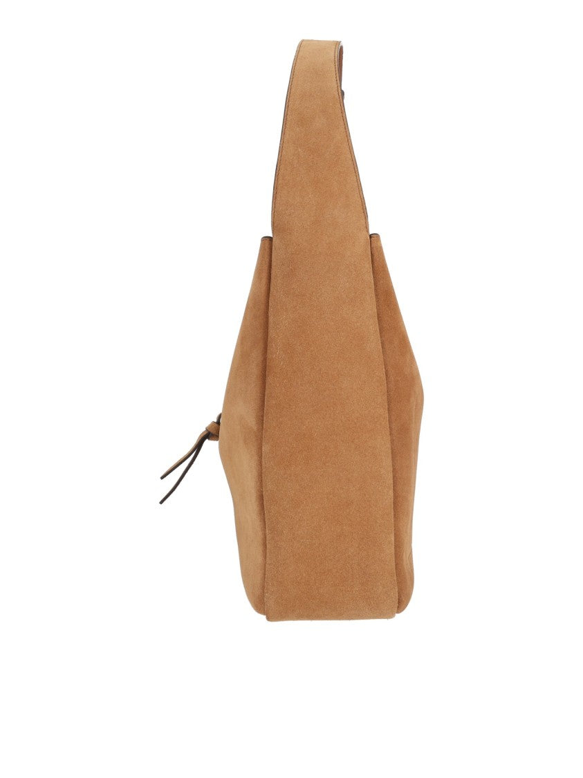 Hogan H01x Vertical Hobo Calfskin Suede Hobo Bag