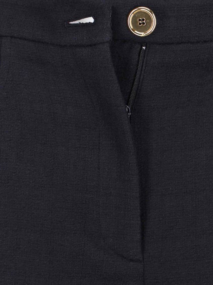 Patou Wide-Leg Black Cotton Twill Pants
