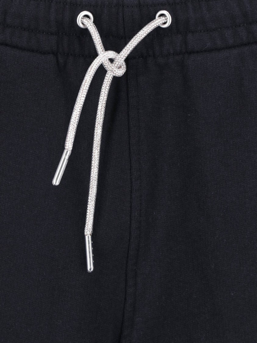 Alexander Wang Black Elasticated Waist Straight-Leg Sweatpants