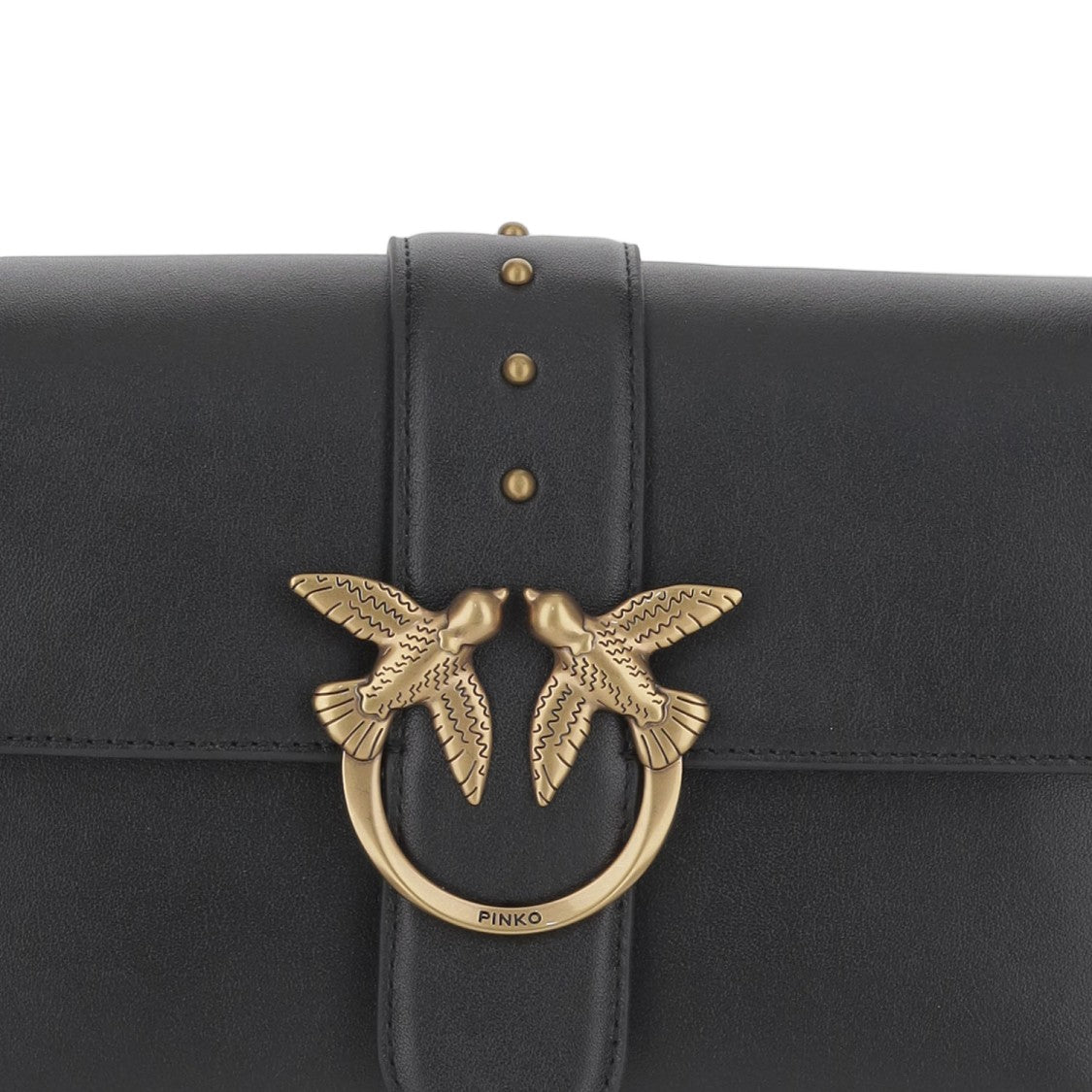 Pinko Leather Shoulder Bag With Logo