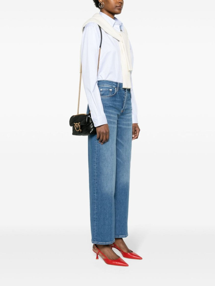 Pinko Quilted Black Leather Shoulder Bag