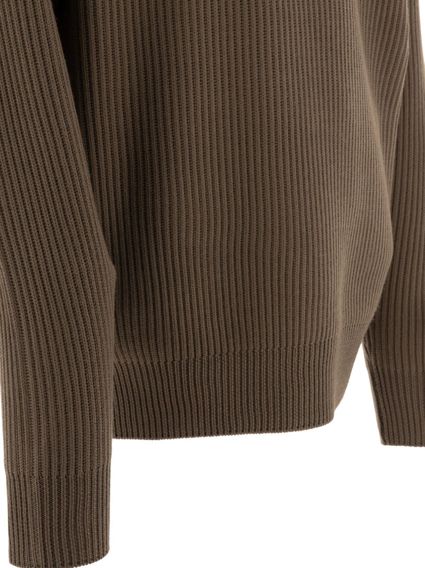 Nonnative Ribbed Wool Knitwear With Half-Zip Collar