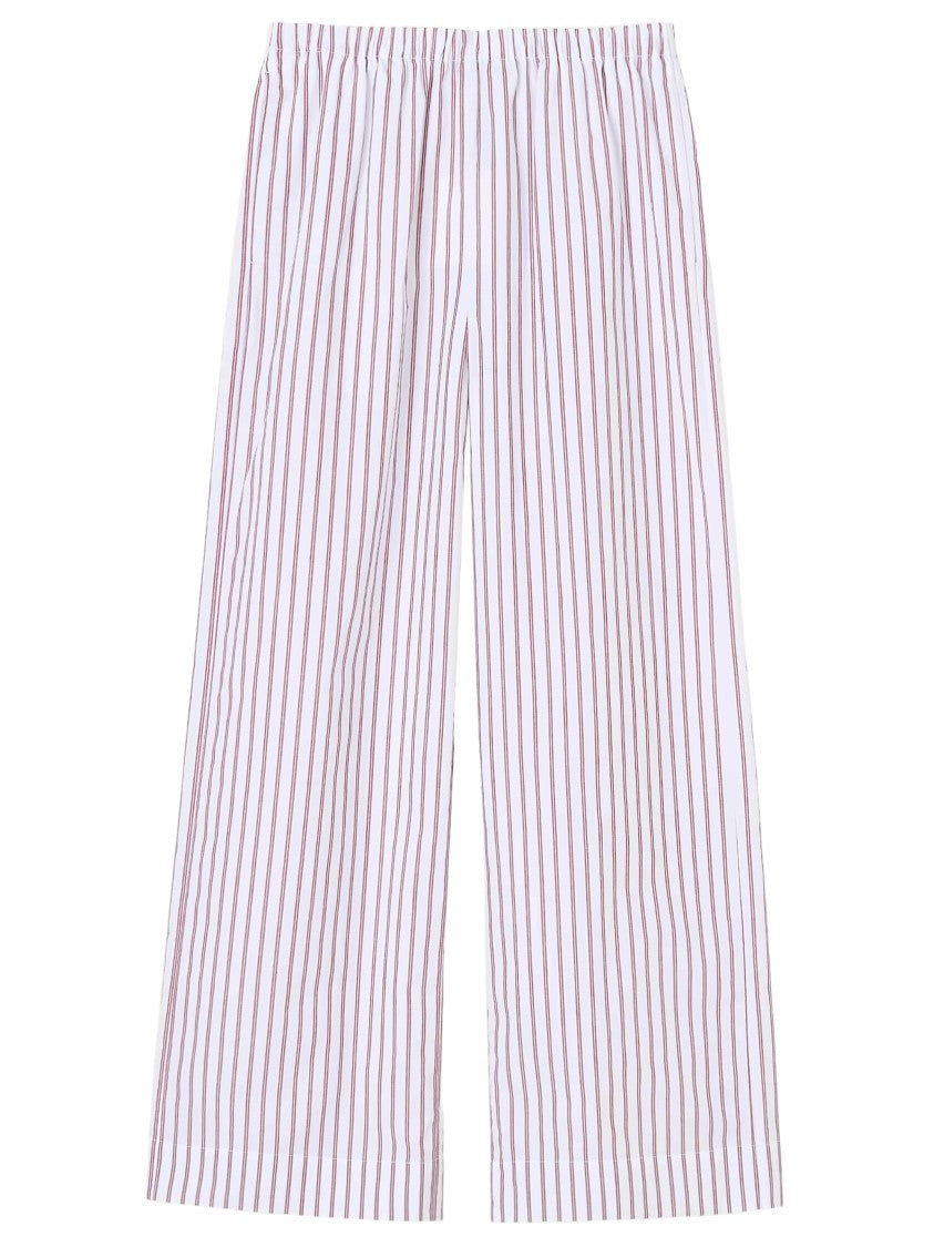 By Malene Birger Wide-Leg Pants With Vertical Striped Pattern