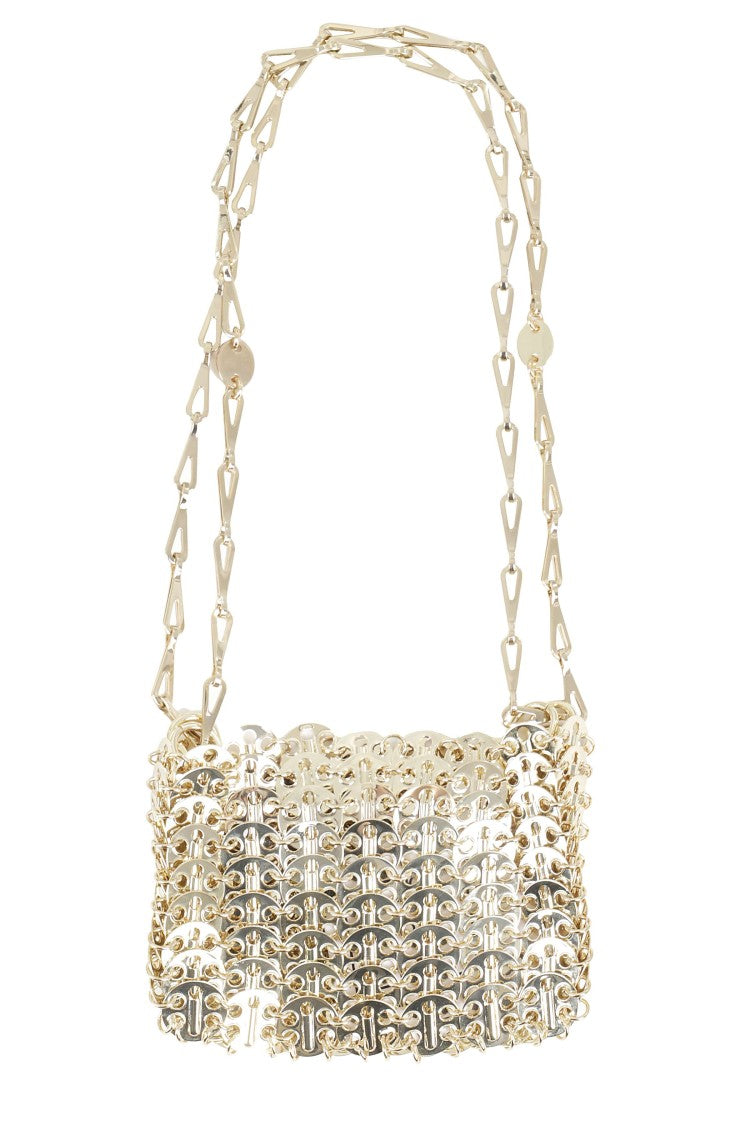 Rabanne Light Gold 1969 Nano Metal Mesh Brass Clutch