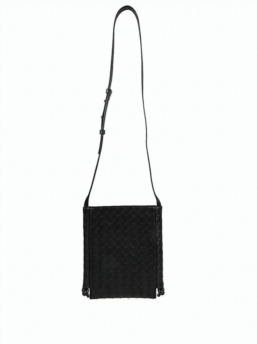 Bottega Veneta Woven Leather Crossbody Bag With Adjustable Strap