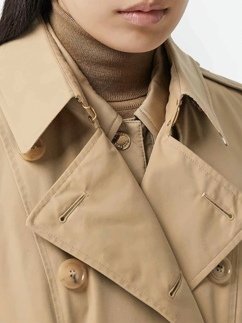 Burberry Double-Breasted Trench Coat With Belted Waist