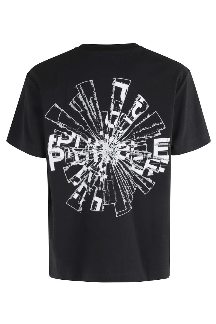 Purple Brand Textured Jersey T-Shirt With Screen Print Design