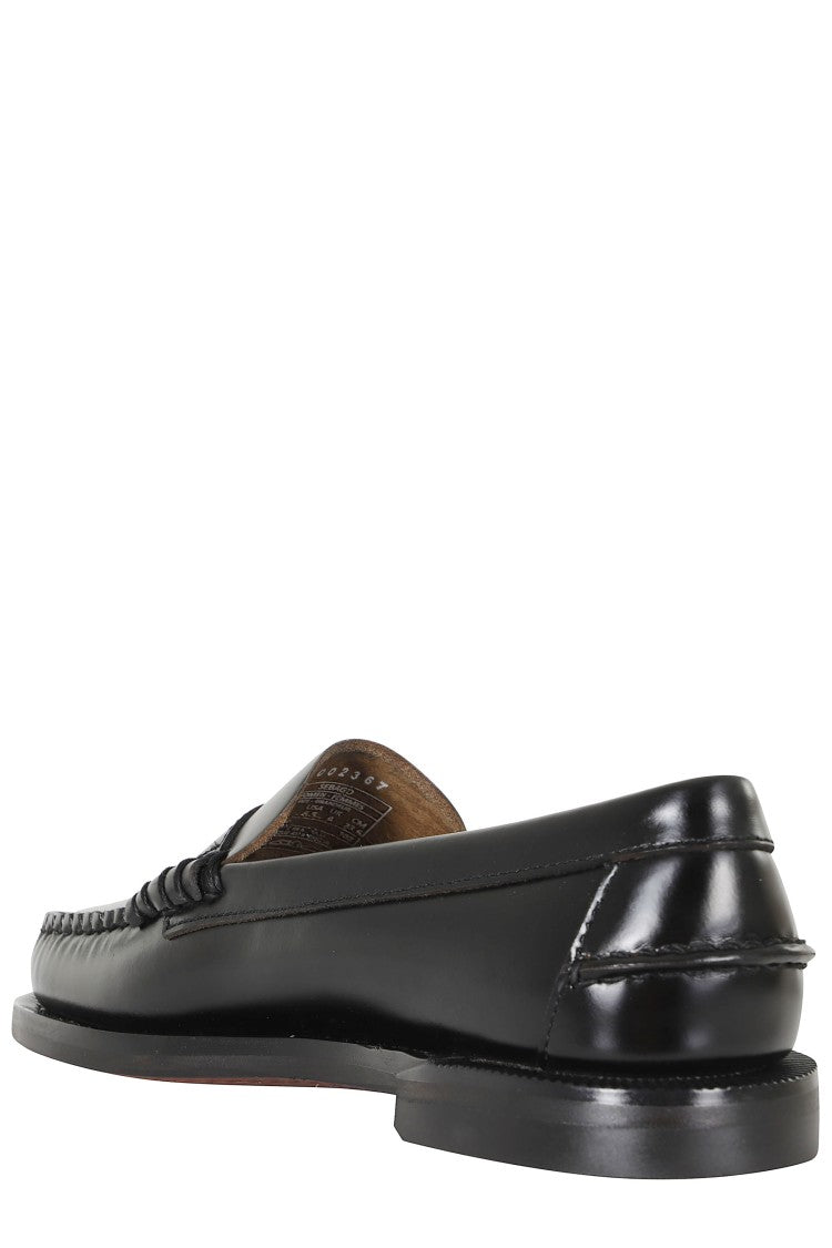 Sebago Black Classic Dan Polished Leather Penny Loafers