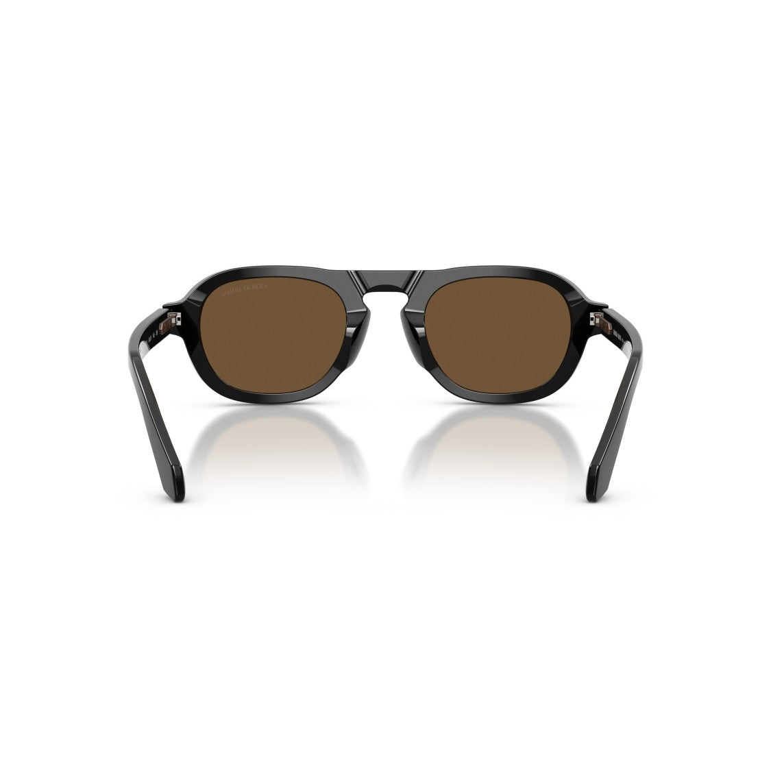 Giorgio Armani 0Ar8244 Bold Black Acetate Sunglasses With Warm Brown Lenses