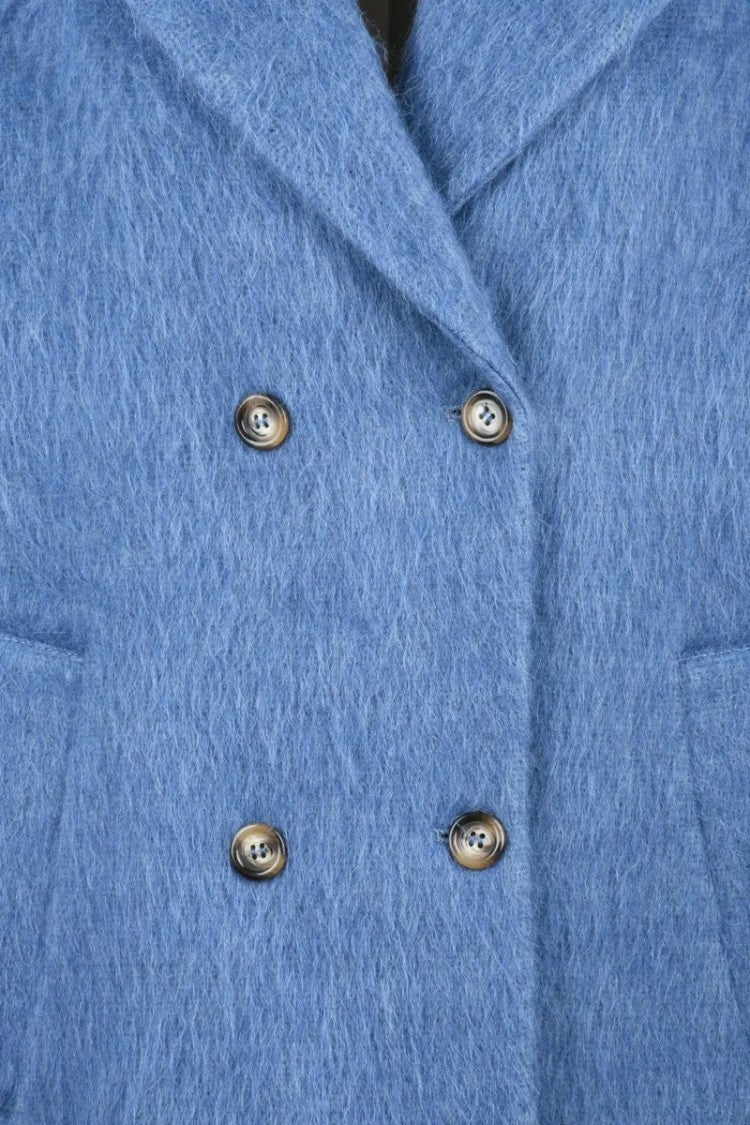 Oliver Horigamy Double-Breasted Coat - Blue