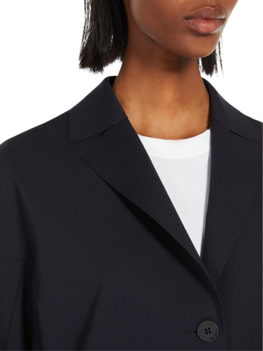 Max Mara Tailored Black Jacket With Notched Lapels