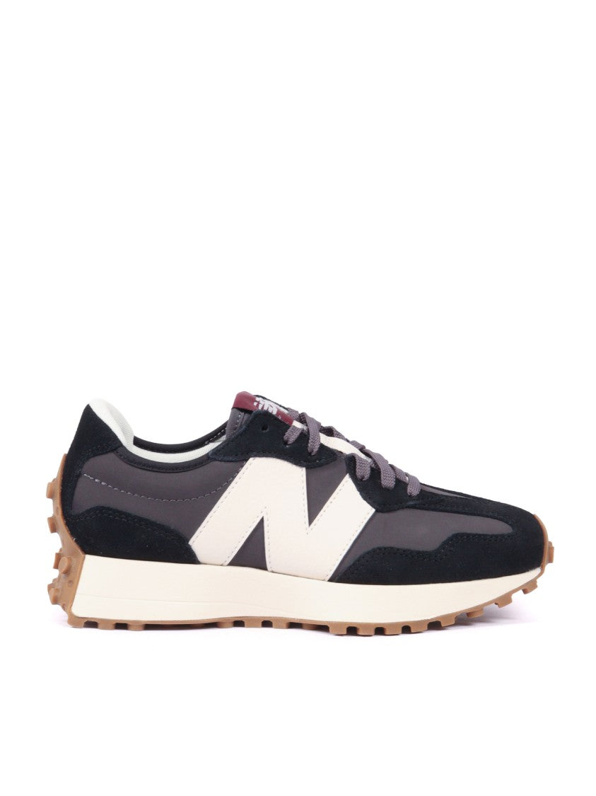 New Balance Black Suede Leather Contrast Sneakers