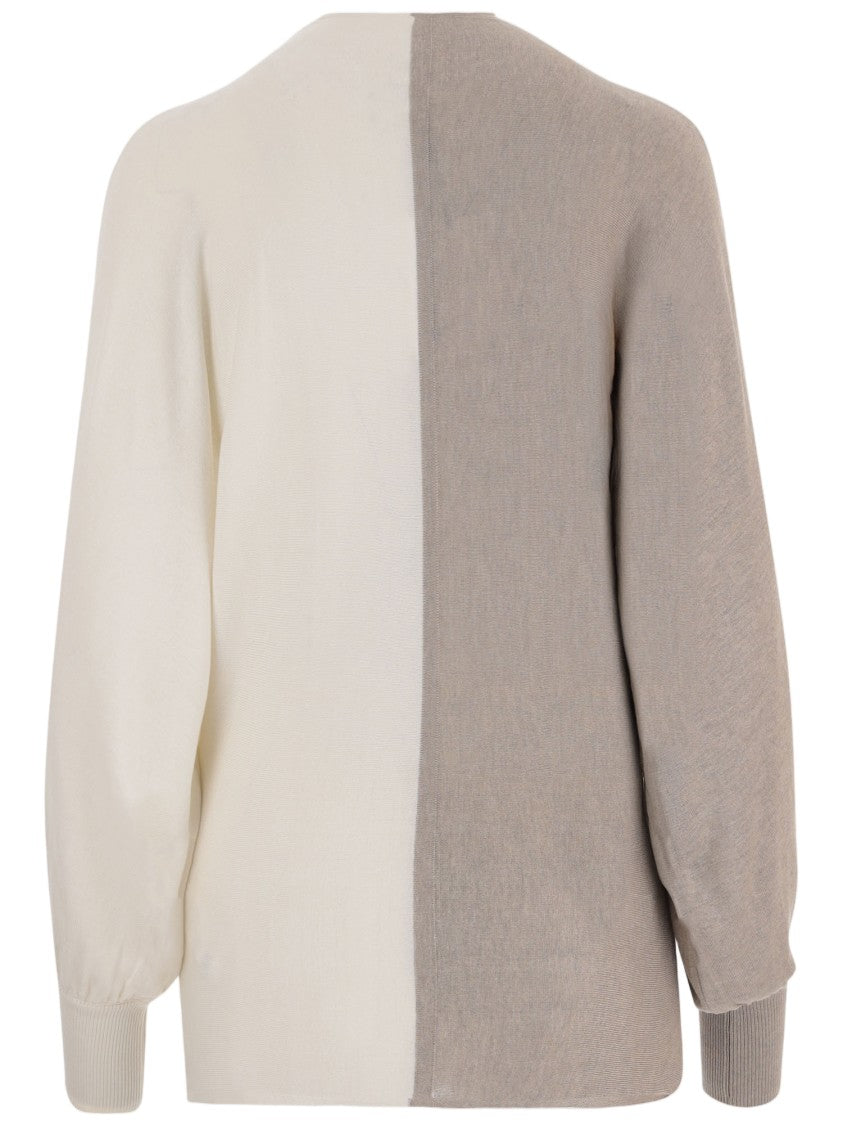 Jacquemus Beige Diamond-Patterned High-Collar Silk-Blend Polo Shirt