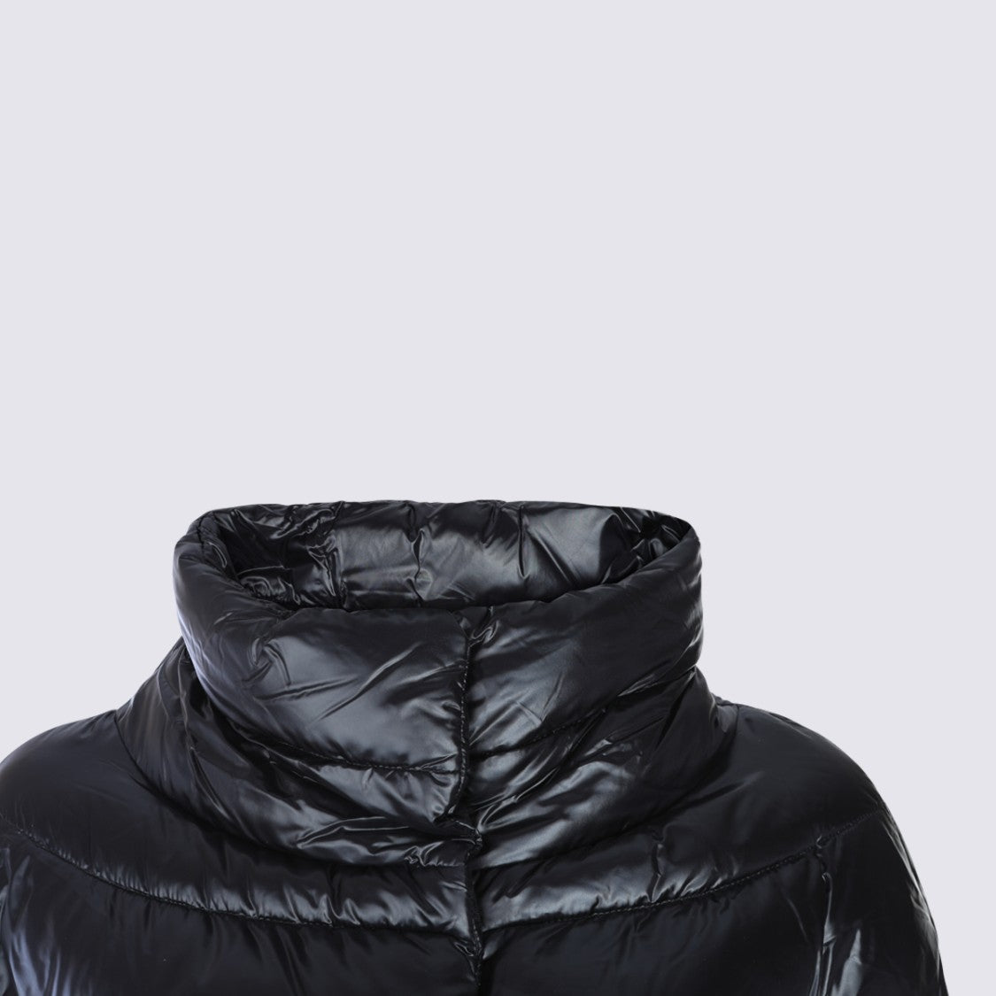 Herno Glossy Quilted Down Coat With Structured Collar