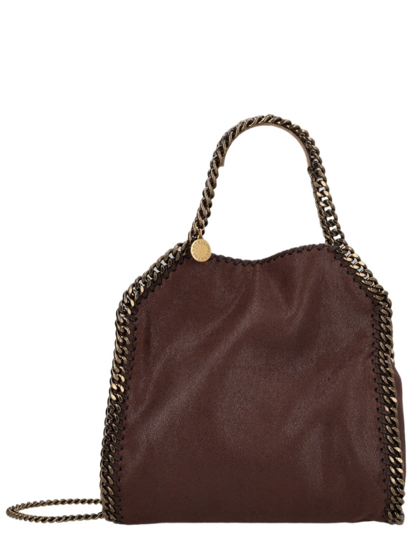 Stella Mccartney Bordeaux Chain Trim Polyester Shoulder Bag
