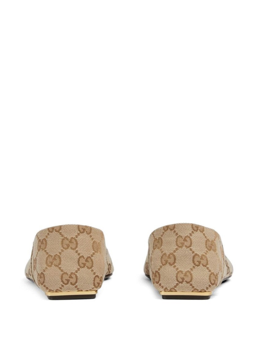 Gucci Pointed-Toe Horsebit Flat Sandals