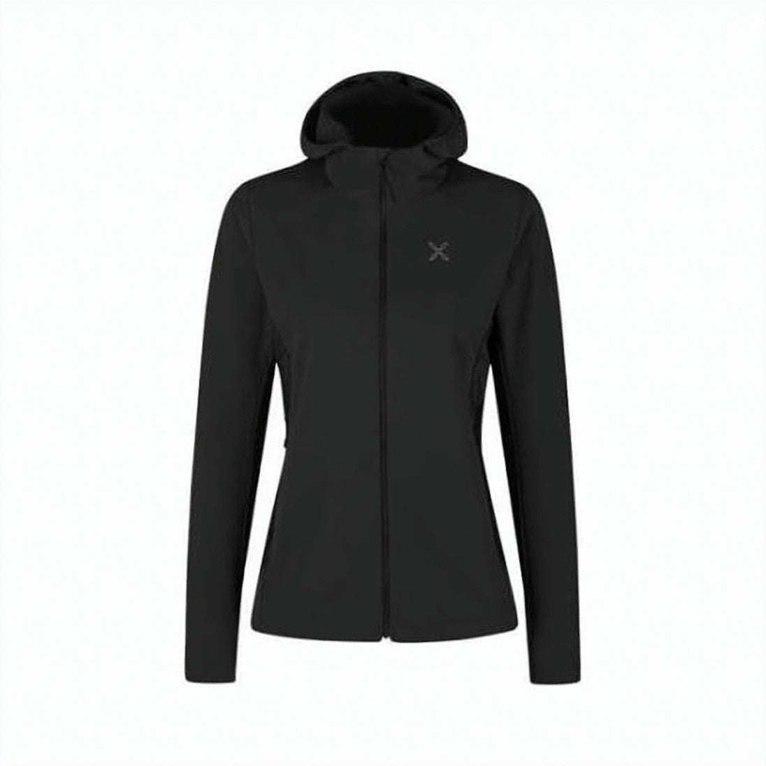 Montura Fitted Black Jacket With Full Front Zipper And Attached Hood