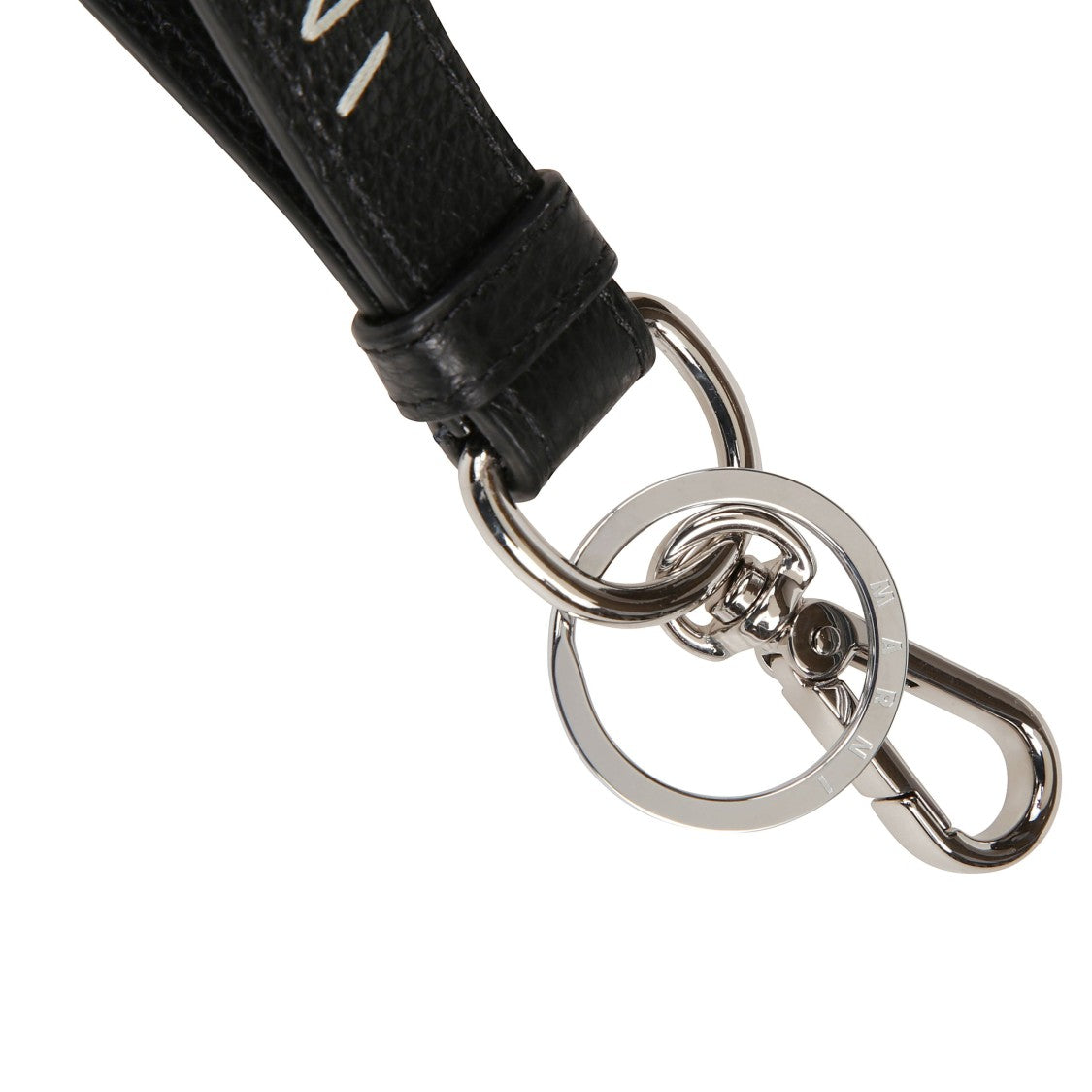 Marni Engraved Signature Leather Keychain