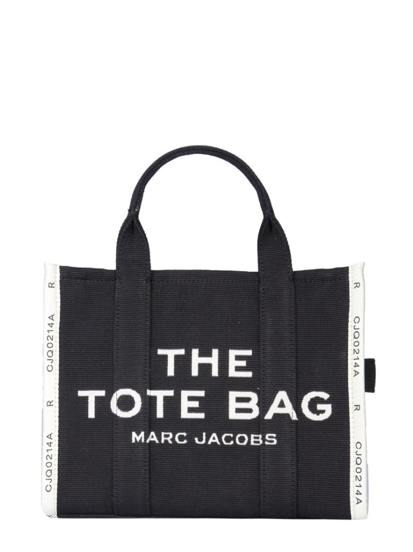 Marc Jacobs Black And White Medium Fabric Tote Bag