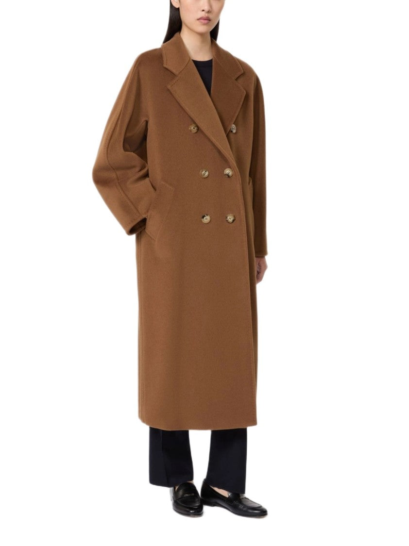 Max Mara Double-Breasted Brown Long Coat
