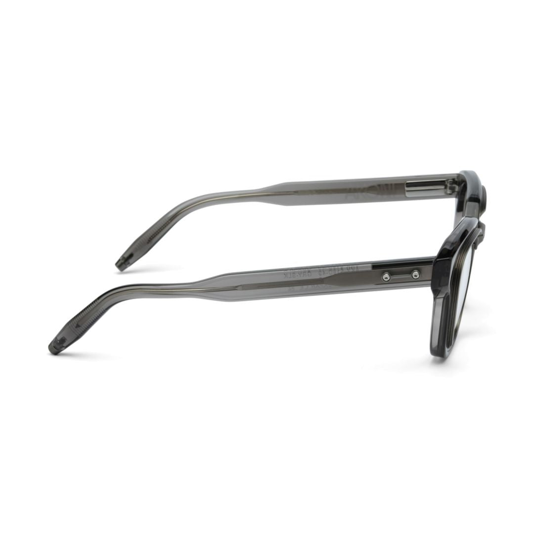 Akoni Apollo Square Frame Optical Glasses With Translucent Smoky Grey Finish