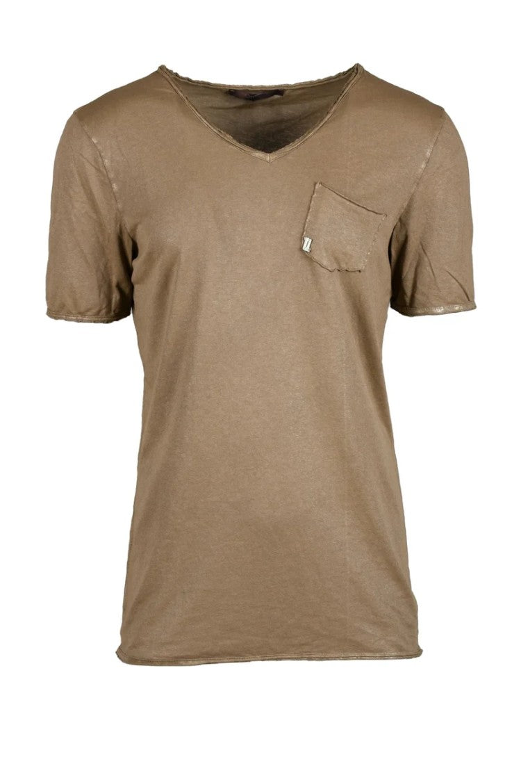 Takeshy Kurosawa Taupe Cotton Men T-Shirt