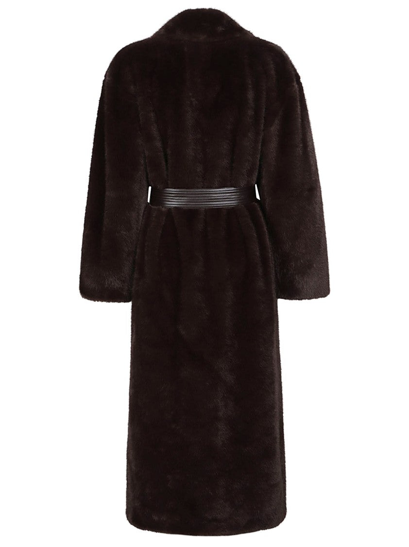 Pinko Calendula Faux Fur Polyester Coat