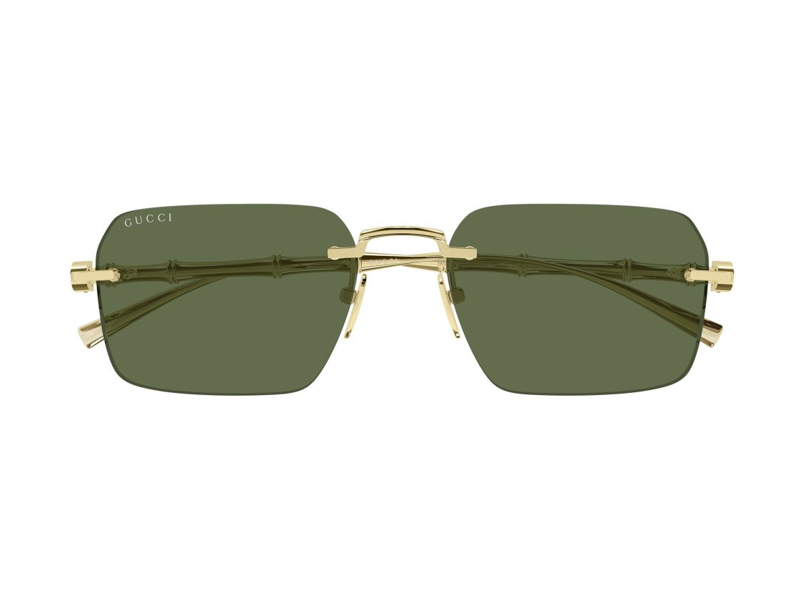 Gucci Gold Gg2154s Bamboo Rimless Sunglasses