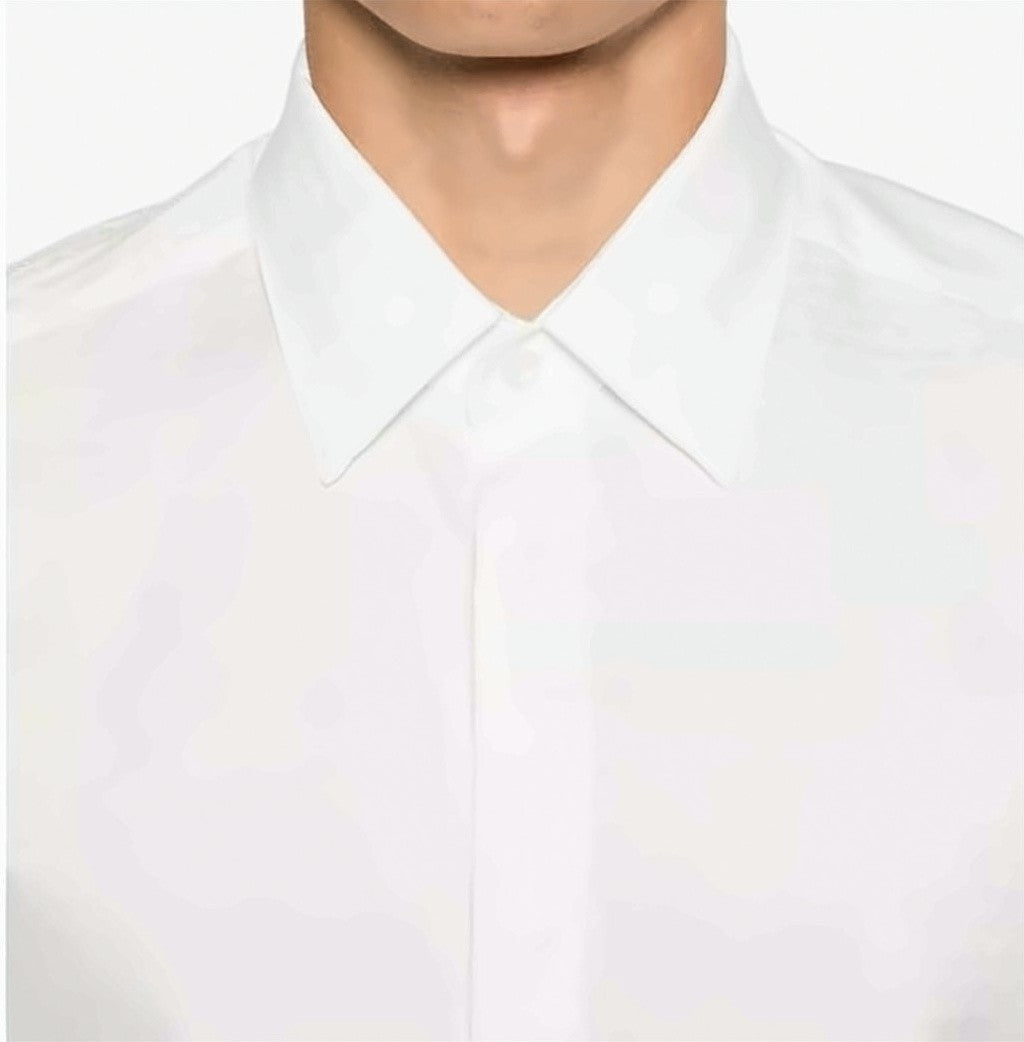 Emporio Armani Cotton Shirt With All-Over Jacquard Logo