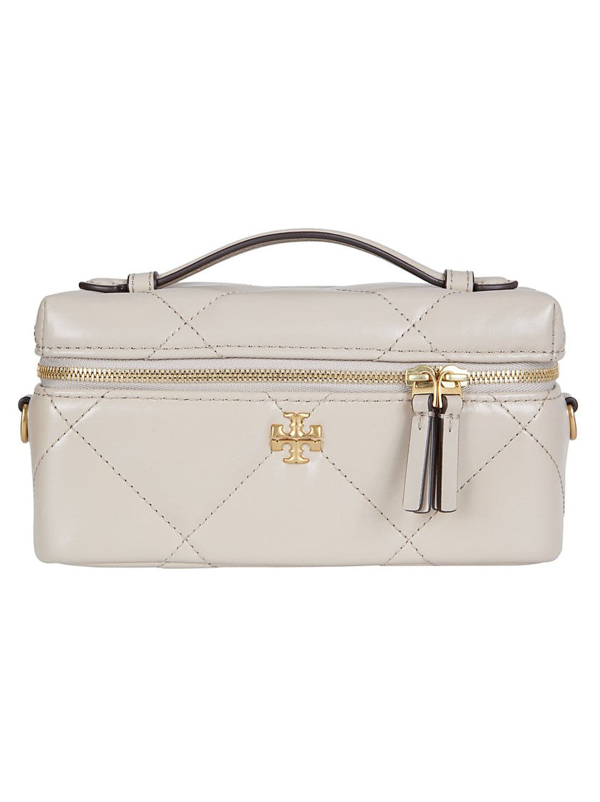 Tory Burch Quilted Vanity Wallet With Gold-Tone Hardware And Chain Strap