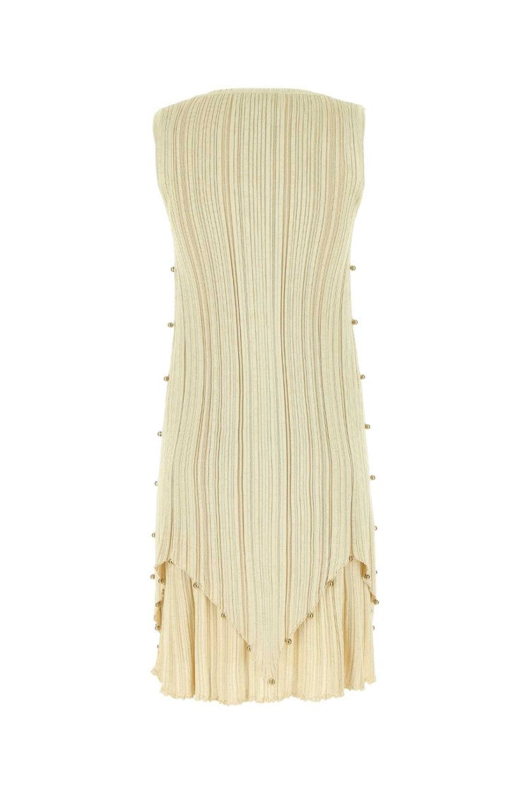 Bottega Veneta Gold Polyester Blend Dress