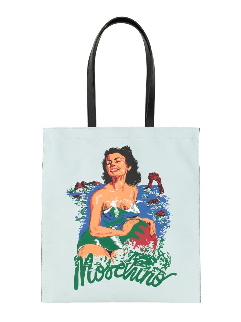Moschino Hawaiian Print Tote Bag