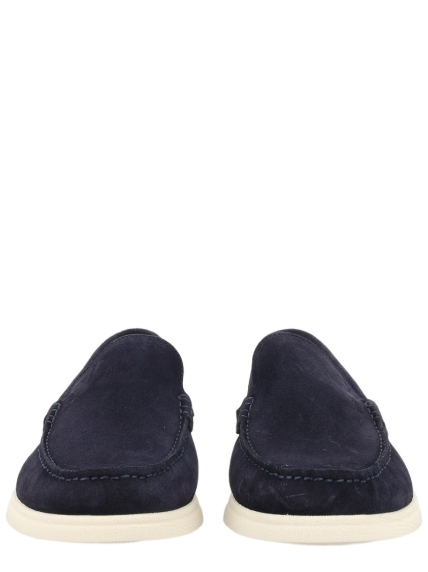 Boss Blue Slip-On Cowhide Loafers
